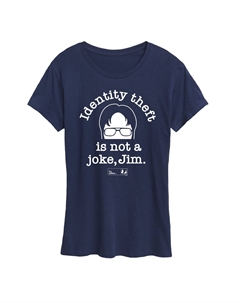 Женская футболка с рисунком The Office Identity Theft, темно-синий Licensed character