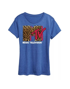 Женская футболка с леопардовым логотипом MTV Licensed character