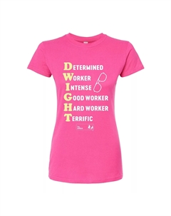 Облегающие футболки The Office Dwight для юниоров, розовый Licensed character