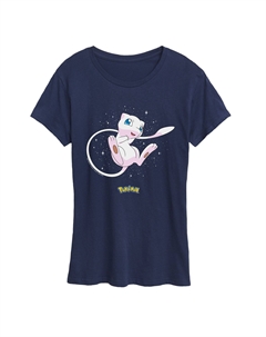 Женская футболка с рисунком Pokemon Starry Mew, темно-синий Licensed character