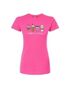 Футболка приталенного кроя Juniors' Coffee Is Love, розовый Licensed character