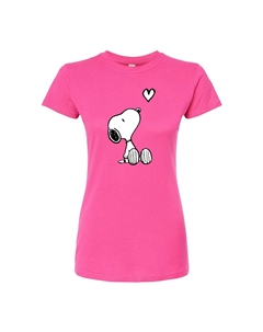 Юниорская футболка с сердечком Peanuts Snoopy, розовый Licensed character