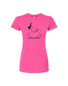 Облегающая футболка для сна с изображением покемонов Snorlax для юниоров, розовый Licensed character