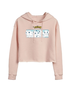 Укороченная толстовка с рисунком Pokemon Starter Boxes для юниоров, розовый Licensed character