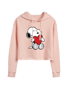 Укороченное худи с графическим рисунком Peanuts для детей Juniors, розовый Licensed character