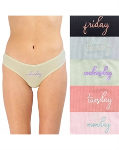 Комплект трусиков-хипстеров в рубчик для юниоров, 5 шт. 72-026P5 So