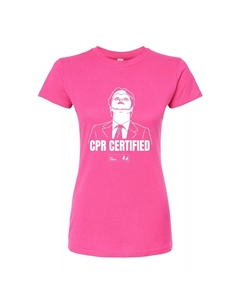 Облегающая футболка The Office CPR для юниоров, розовый Licensed character