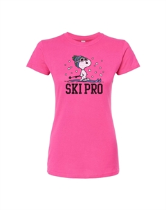 Юниорская футболка с графическим рисунком Peanuts Ski Pro, розовый Licensed character