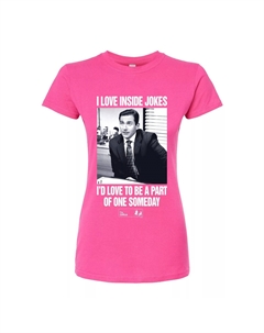 Облегающая футболка The Office Michael Loves для юниоров, розовый Licensed character