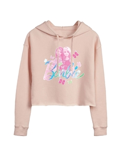 Укороченное худи с рисунком Barbie Butterflies для юниоров, розовый Licensed character