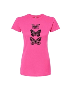 Футболка приталенного кроя с узором «бабочки» для юниоров, розовый Licensed character