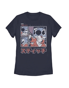 Футболка Disney's Lilo & Stitch Juniors с рисунком Ohana Means Family, темно-синий Licensed character