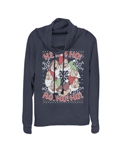 Уродливый рождественский свитер для детей из мультфильма «Белоснежка и семь гномов» Диснея, пуловер с воротником-хомутом Licensed character