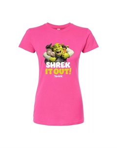 Облегающая футболка для юниоров Shrek It Out, розовый Licensed character