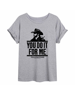 Струящаяся футболка юниоров Yellowstone с надписью "You Do It For Me" Licensed character