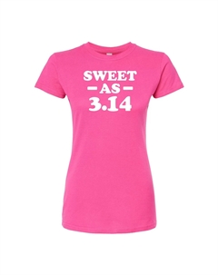 Детская футболка с приталенным рисунком "Sweet As 3.14", розовый Licensed character