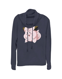 Розовый пуловер с рисунком Pokémon Happy Clefairy для юниоров, темно-синий Licensed character
