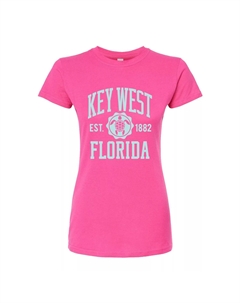 Юниорская футболка с приталенным рисунком Key West, розовый Licensed character