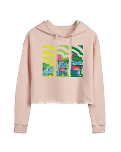 Укороченная толстовка с капюшоном для юниоров Pokemon Bulbasaur, розовый Licensed character