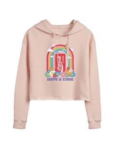 Укороченная худи с рисунком Coca-Cola для юниоров, розовый Licensed character
