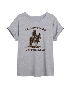 Юниорская футболка Yellowstone Cowboy с струящимся рисунком Licensed character