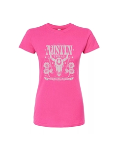 Футболка с графическим рисунком Austin Texas для юниоров, розовый Licensed character