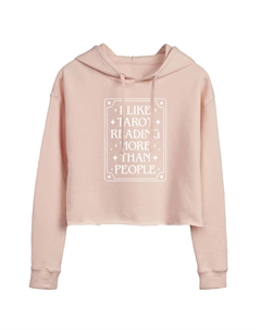 Укороченная толстовка с рисунком I Like Tarot Reading для юниоров, розовый Licensed character