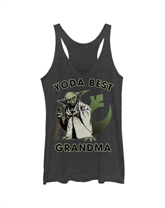 Юниорская майка с графическим изображением Racerback с логотипом Yoda Best Grandma Rebel для юниоров Licensed character