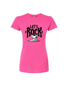 Детская футболка Peanuts Charlie Brown & Snoopy Lets Rock с графическим рисунком, розовый Licensed character