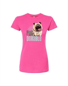 Футболка с рисунком мопса Juniors' Secret Life of Pets, розовый Licensed character