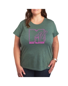 Розовая футболка с логотипом MTV больших размеров для юниоров Licensed character