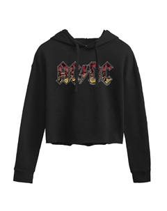 Укороченная худи с графическим рисунком AC/DC для юниоров с логотипом Montage Licensed character