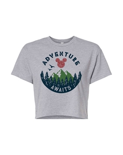 Укороченная футболка с рисунком «Микки Маус и его друзья» от Disney для юниоров, серый Licensed character