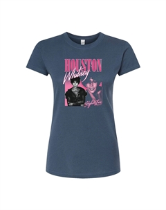 Облегающая футболка Whitney Houston Love для юниоров, синий Licensed character