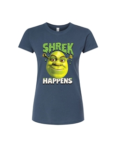 Облегающая футболка Shrek Happens для юниоров, синий Licensed character