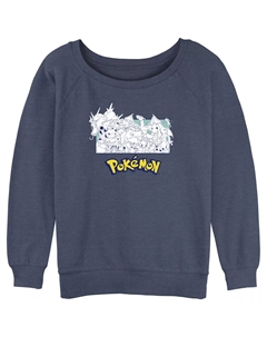 Махровый свитшот с напуском и рисунком Pokémon, синий Licensed character