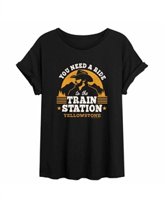 Струящаяся футболка Yellowstone для юниоров с надписью «Вам нужно поехать на вокзал» Licensed character
