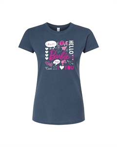 Футболка Barbie Word Grid для юниоров с графическим рисунком, синий Licensed character