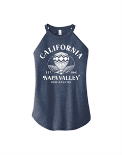 Майка на бретелях с высоким воротником и графическим рисунком для юниоров California, синий Licensed character