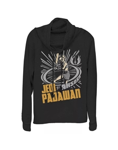 Пуловер с графическим рисунком для юниоров «Звездные войны: Войны клонов», джедай-падаван Асока, пуловер с воротником-хомутом Licensed character