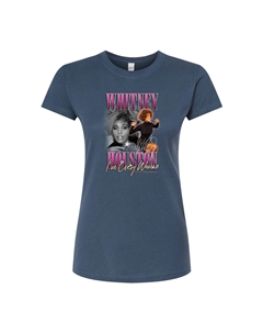 Облегающая футболка Whitney Houston Every Woman для юниоров, синий Licensed character