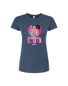 Футболка с рисунком Barbie Valentine's Squad для юниоров, синий Licensed character