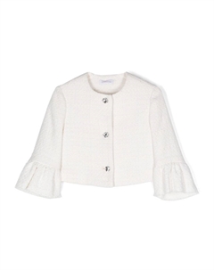 Твидовый жакет на пуговицах, белый Monnalisa