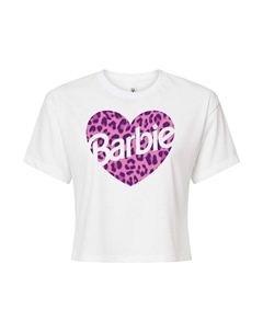 Укороченная футболка Barbie с леопардовым принтом для юниоров Licensed character