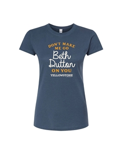 Облегающая футболка Yellowstone Go Beth Dutton для юниоров, синий Licensed character