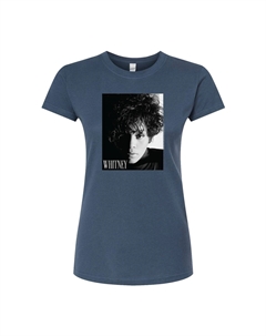 Облегающая футболка с портретом Уитни Хьюстон для юниоров, синий Licensed character