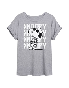 Детская футболка Peanuts Charlie Brown & Snoopy Snoopy Rock с струящимся рисунком Licensed character