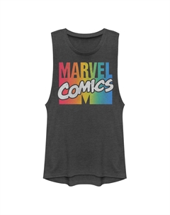 Майка без рукавов с радужным градиентом и логотипом Marvel Comics для юниоров Licensed character
