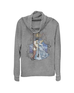 Яркий пуловер с воротником-хомутом для детей «Золушка Диснея танцует с очаровательным принцем» Licensed character