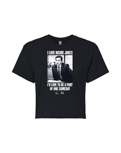 Укороченная футболка The Office Michael Jokes для юниоров, черный Licensed character